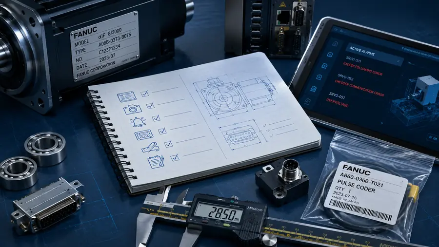 CNC spare parts inquiry checklist for FANUC Siemens and industrial automation parts