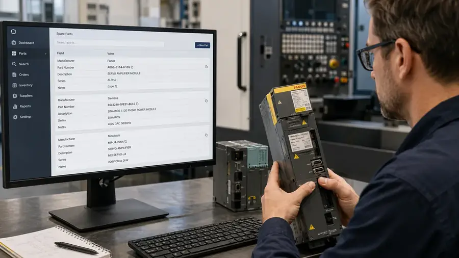 FANUC Siemens Mitsubishi spare parts list guide