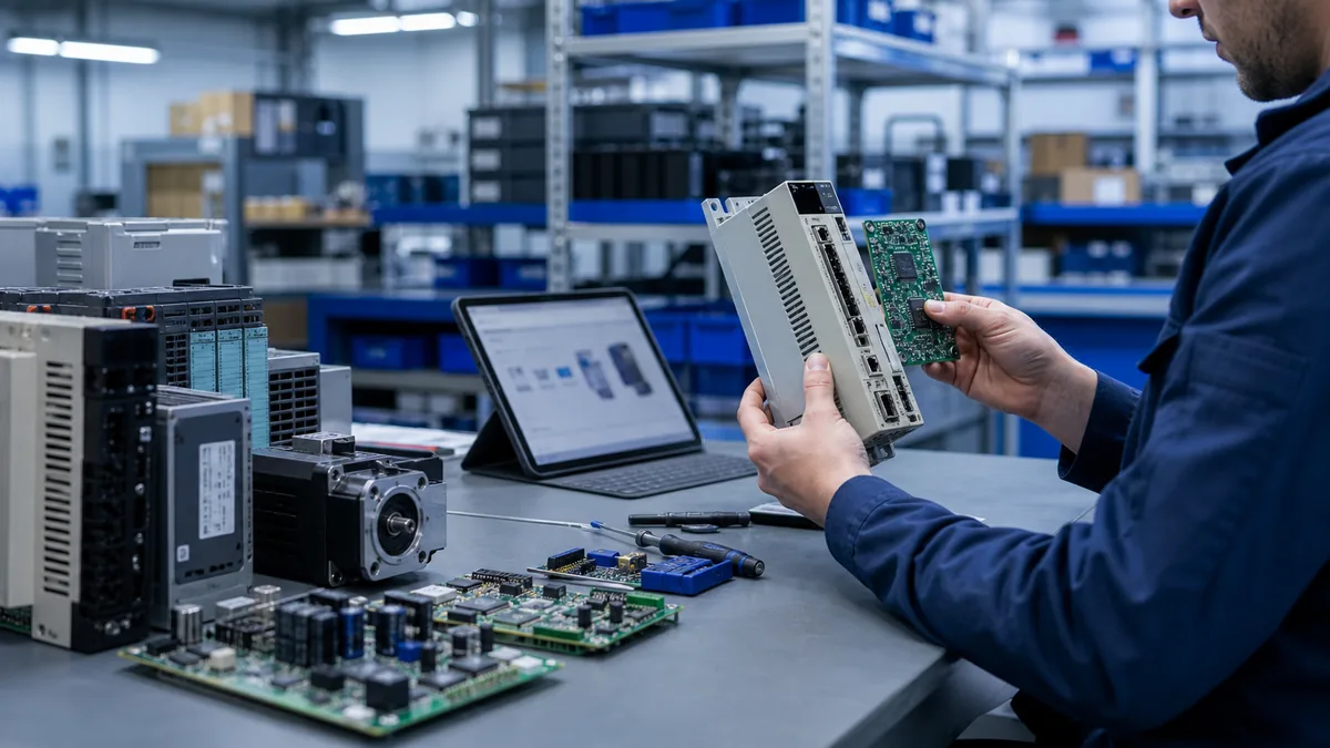 Industrial automation repair and replacement support workbench