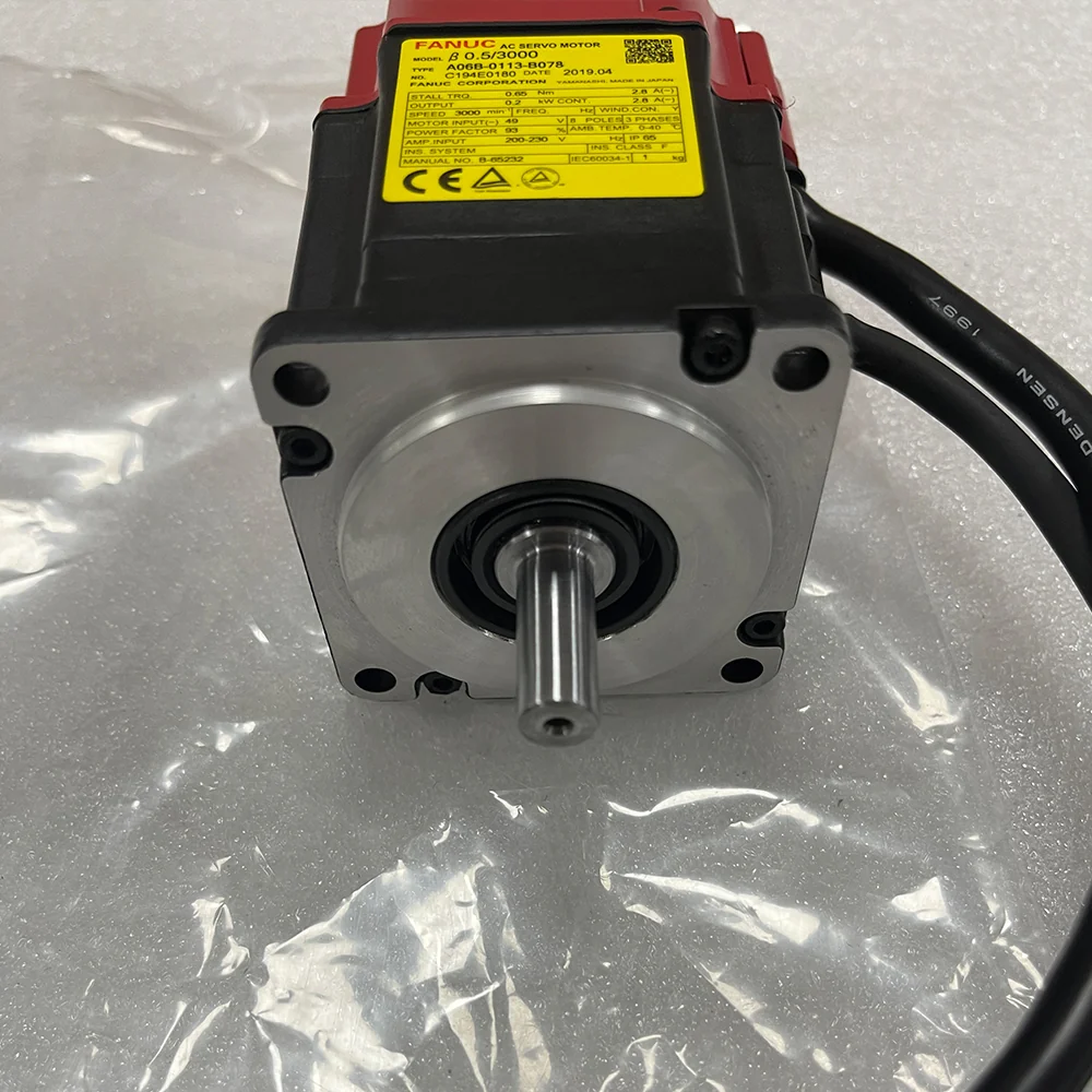 FANUC A06B-0113-B078 Beta B0.5/3000 AC servo motor front view