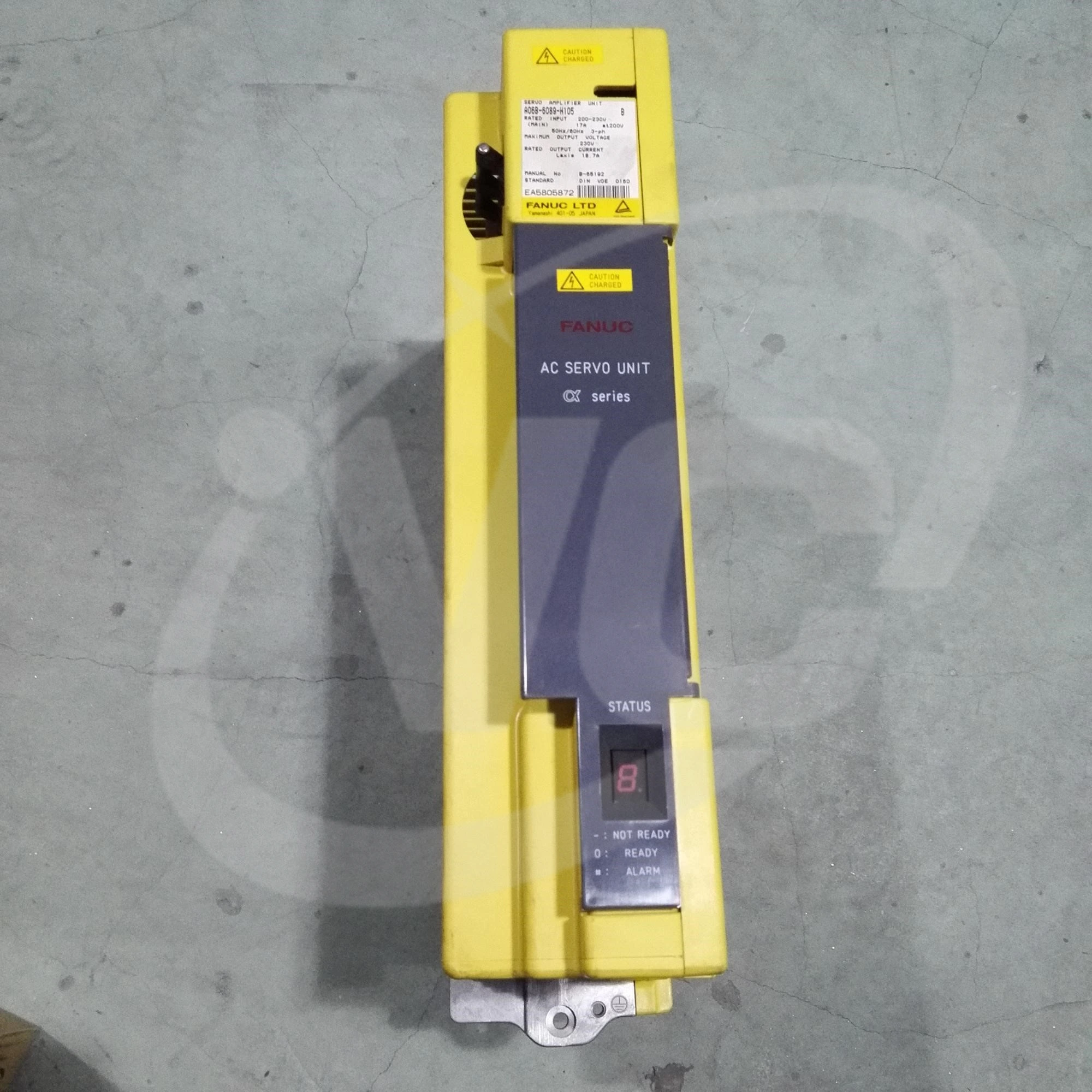 FANUC A06B-6089-H105 SVU1-80 servo amplifier unit front view