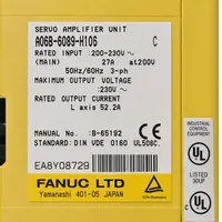 FANUC A06B-6089-H106 nameplate