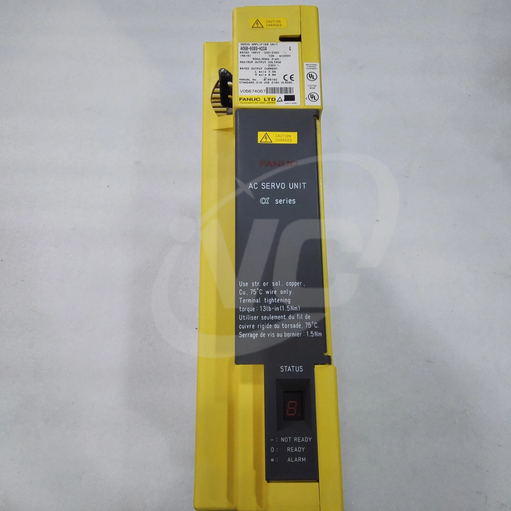 FANUC A06B-6089-H204 servo amplifier front view