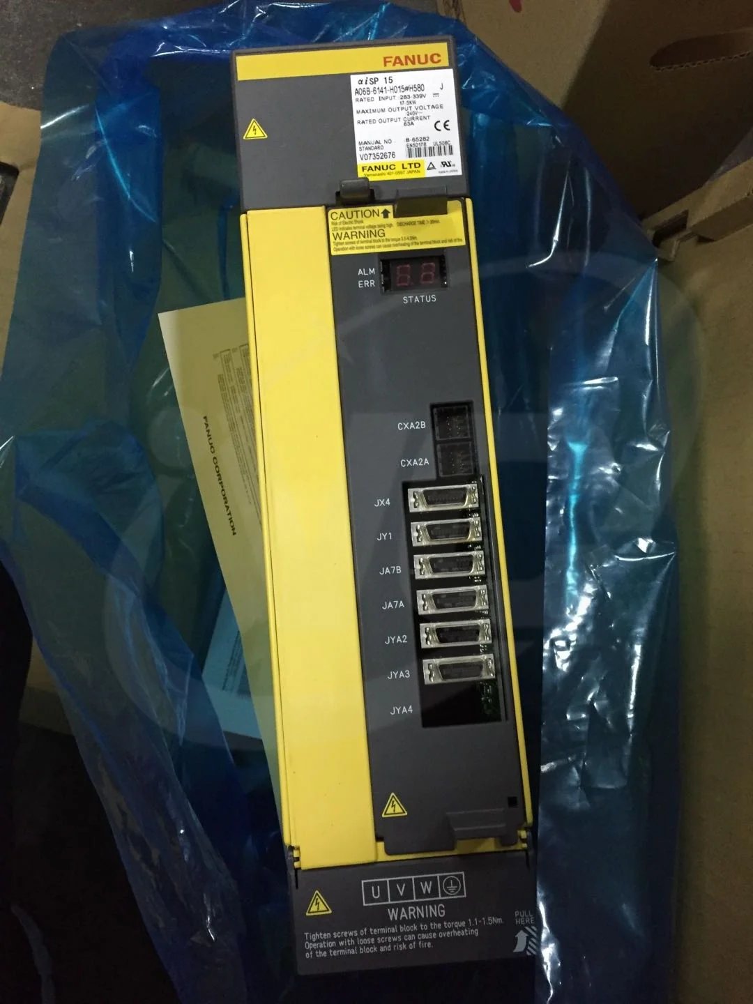 tuki★様　1本 E64 FANUC SPINDLE AMPLIFIER A06B-6111-H015#H550 17.5KW ,動作