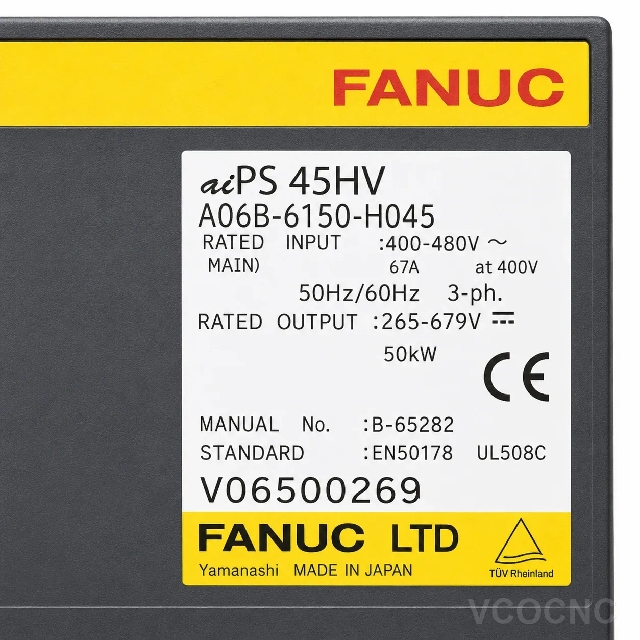 FANUC A06B-6150-H045 nameplate
