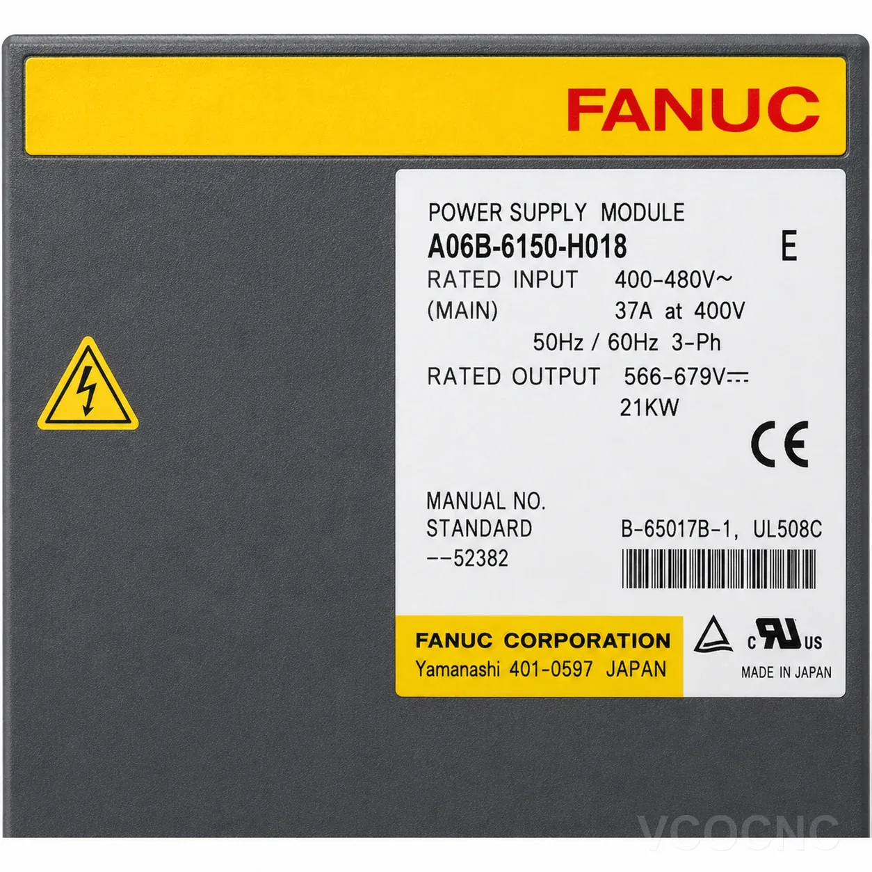 FANUC A06B-6150-H018 AiPS-18HV nameplate