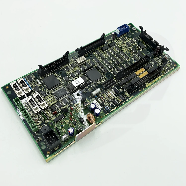 FANUC A16B-2201-0115 CNC CPU Control PCB connector angle view