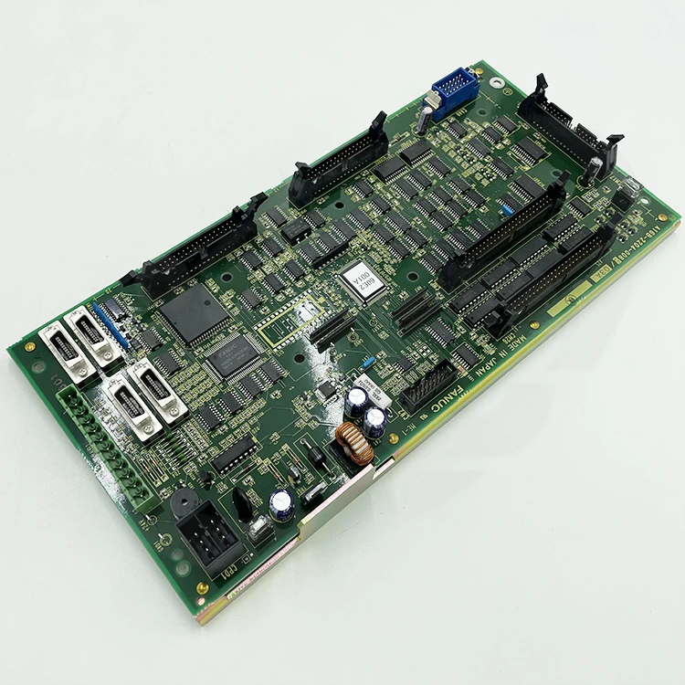 FANUC A16B-2204-0085 CNC PCB - Function Requires Official FANUC Verification PCB connector angle view