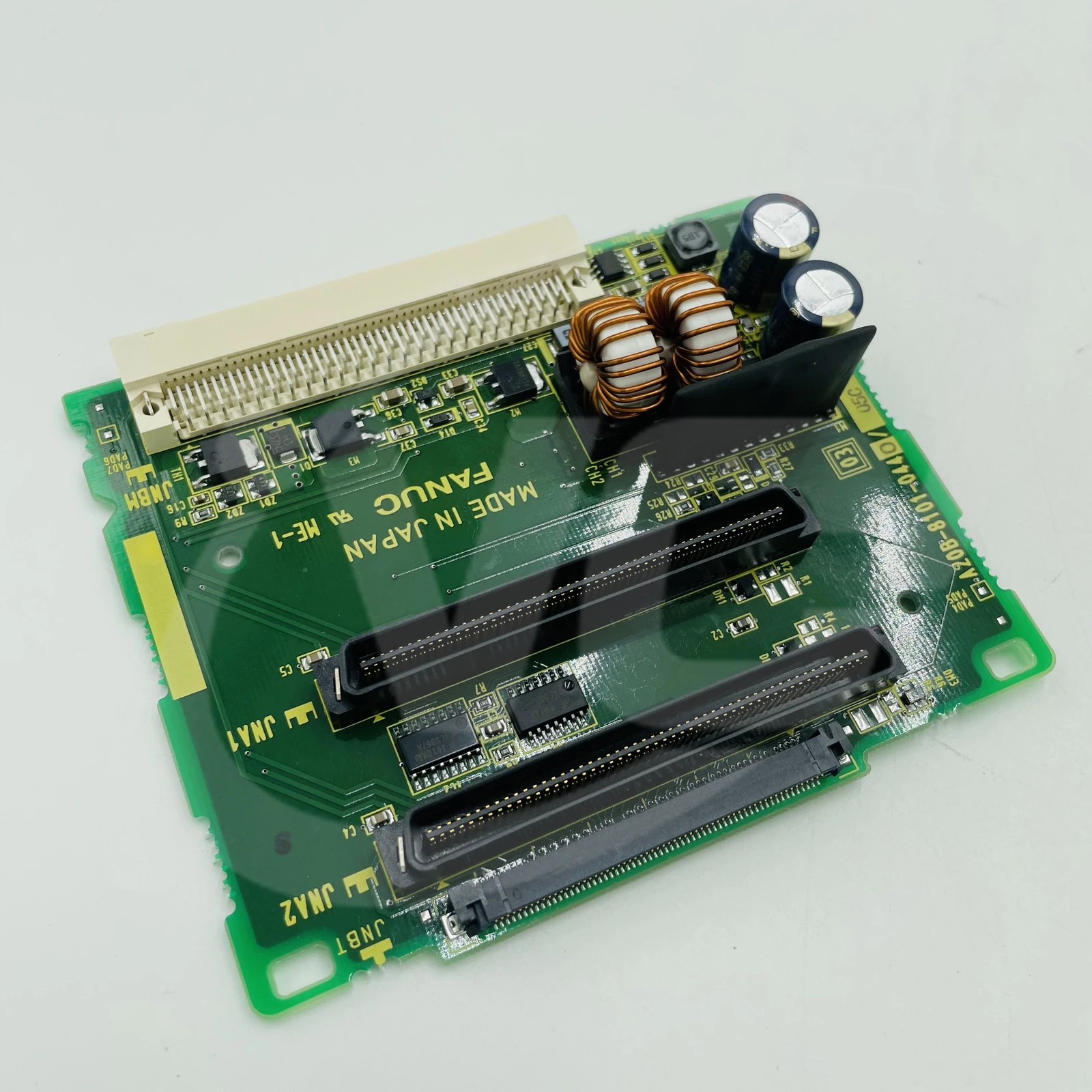 FANUC A20B-8101-0440 power supply backplane board — component side slot connectors