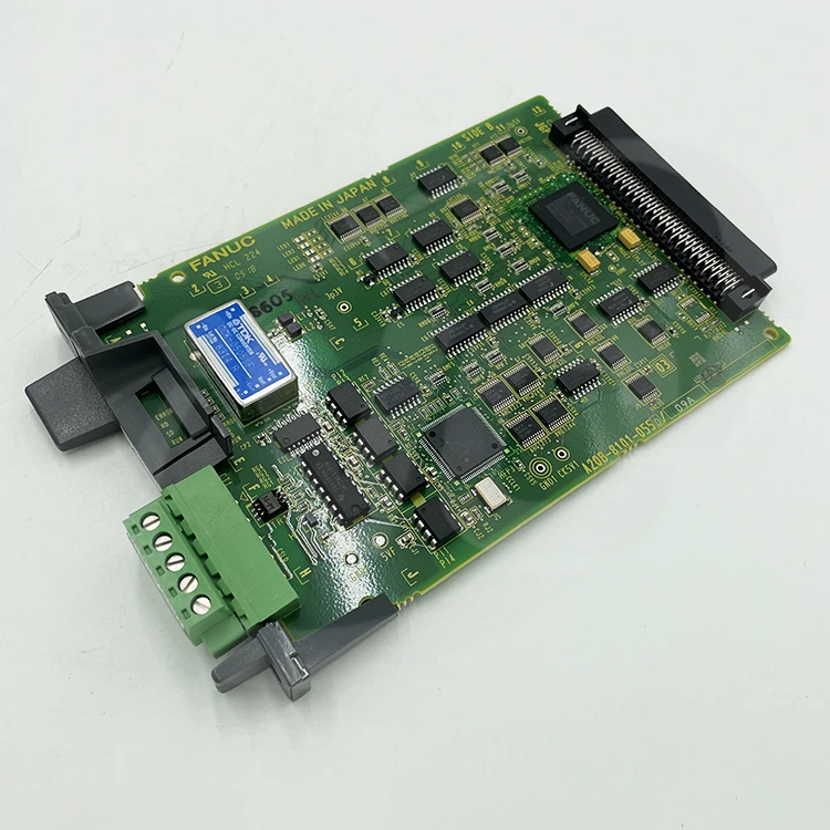 FANUC A20B-8101-0550 CC-Link Remote Device Interface PCB CC-Link connector angle view