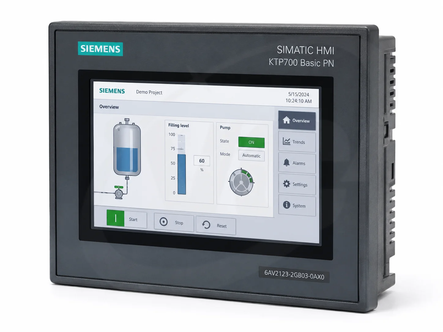 Siemens 6AV2123-2GB03-0AX0 simatic hmi ktp700 basic profinet front view