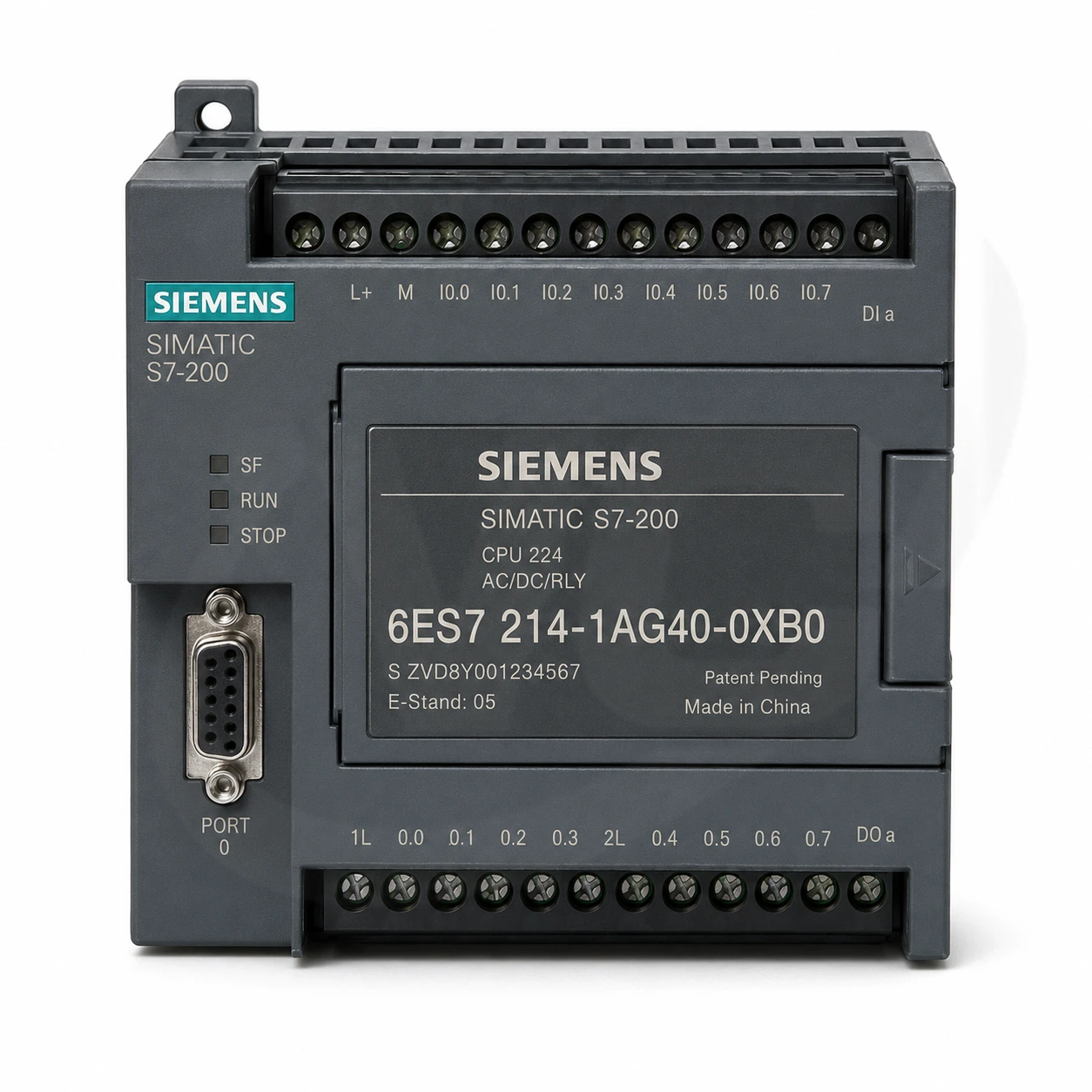 Siemens 6ES7214-1AG40-0XB0 simatic s7 1200 cpu 1214c dc dc dc front view